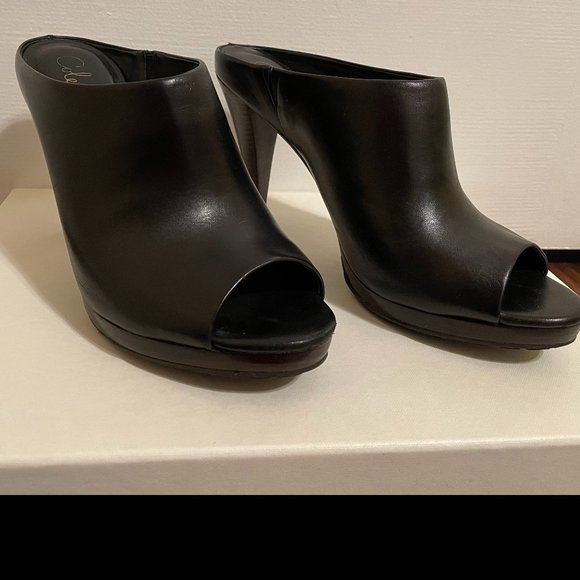 Cole Haan NikeAir Black Leather Slide Sandals 8 1/2 - Picture 2 of 13